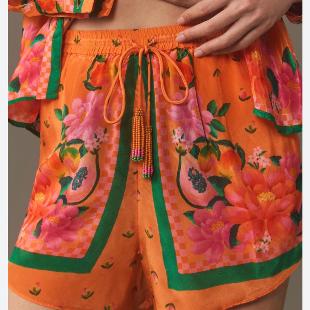 Farm Rio silk shorts